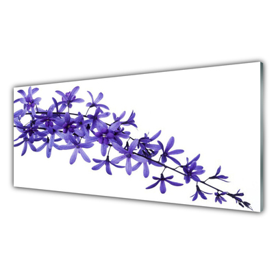 Panneaux de cuisine en verre Fleurs floral violet