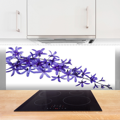 Panneaux de cuisine en verre Fleurs floral violet