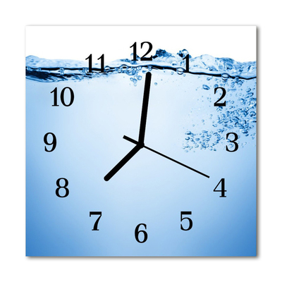 Horloge murale en verre Eau