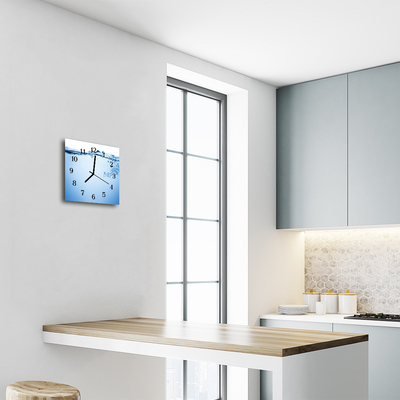 Horloge murale en verre Eau