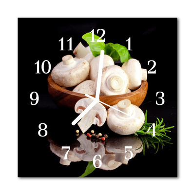 Horloge murale en verre Champignons