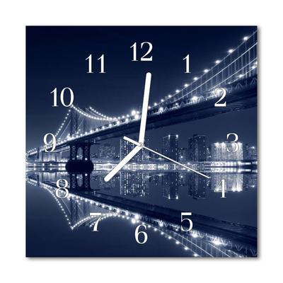 Horloge murale en verre Pont