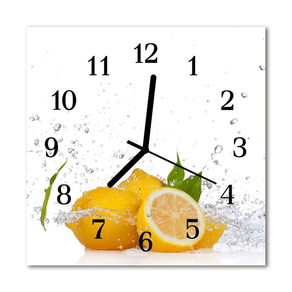 Horloge murale en verre Citrons