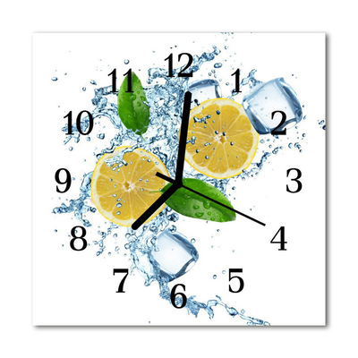 Horloge murale en verre Citron