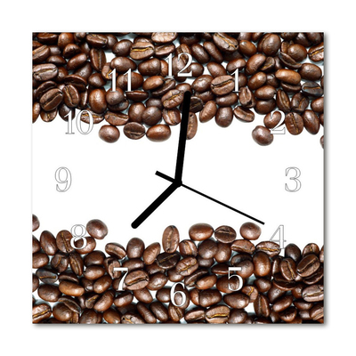 Horloge murale en verre Café en grains