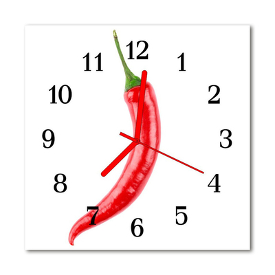 Horloge murale en verre Piment