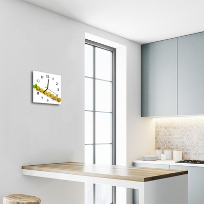 Horloge murale en verre Olives