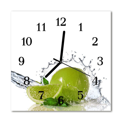 Horloge murale en verre Eau de chaux