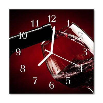 Horloge murale en verre Verre à vin