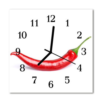 Horloge murale en verre Piment