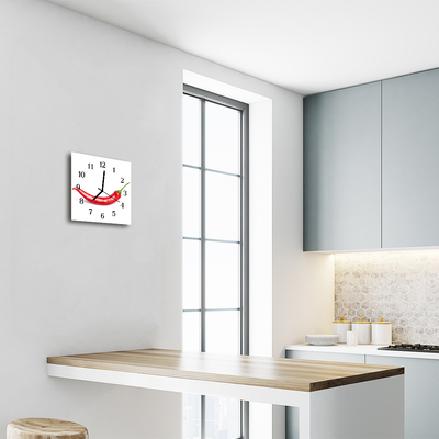 Horloge murale en verre Piment