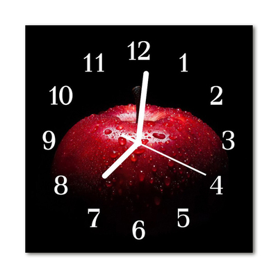 Horloge murale en verre Pomme