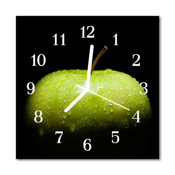 Horloge murale en verre Pomme