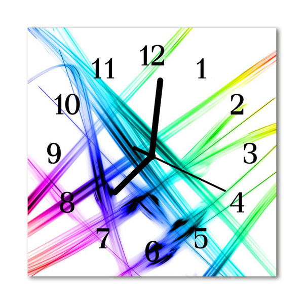 Horloge murale en verre Abstrait