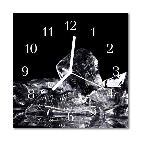 Horloge murale en verre Cubes de glace