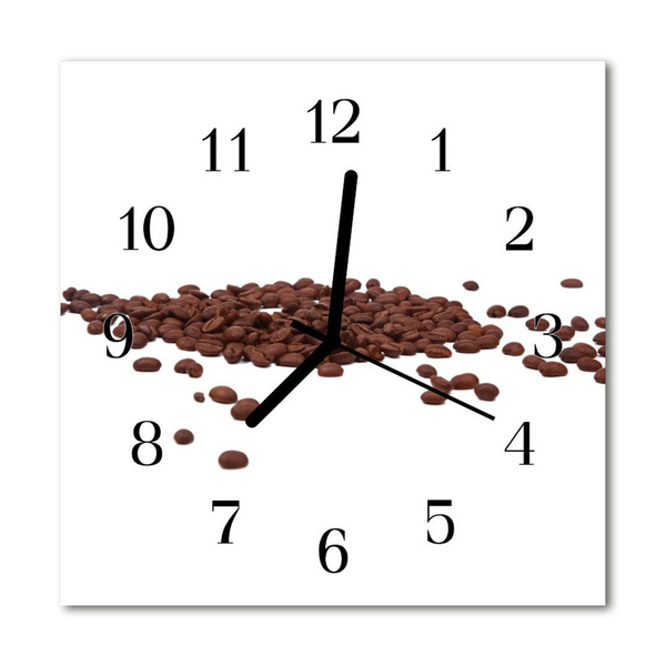 Horloge murale en verre Café en grains