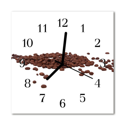 Horloge murale en verre Café en grains