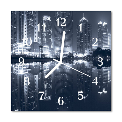 Horloge murale en verre Ligne d'horizon