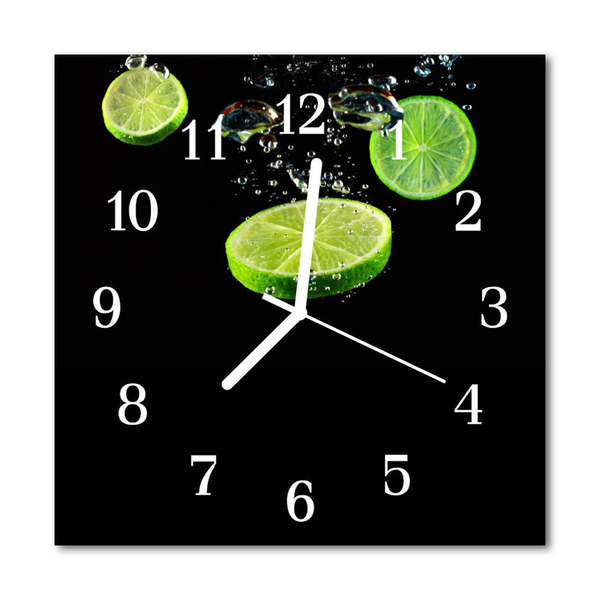 Horloge murale en verre Chaux