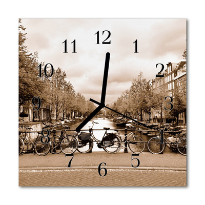 Horloge murale en verre Amsterdam