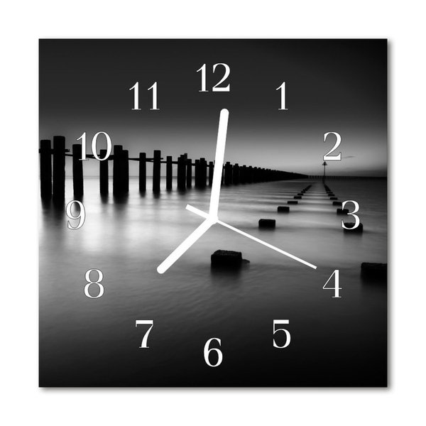 Horloge murale en verre Mer