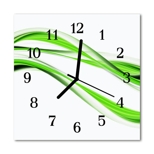 Horloge murale en verre Lignes abstraites