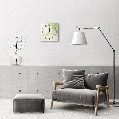 Horloge murale en verre Plante de bambou