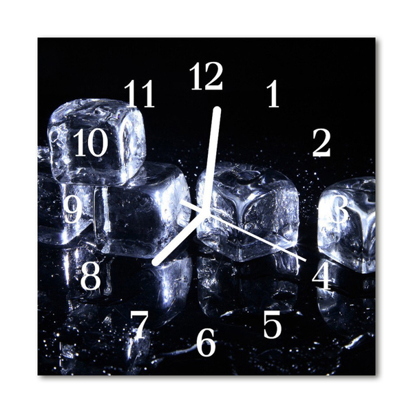 Horloge murale en verre Cubes de glace