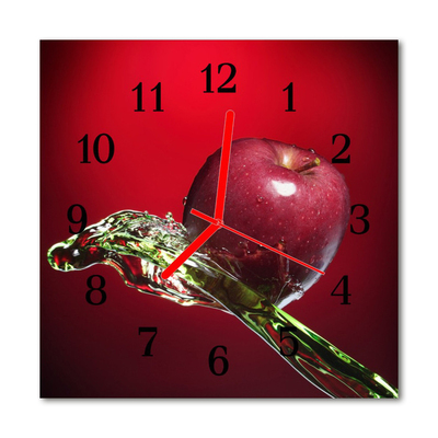 Horloge murale en verre Pomme