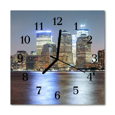 Horloge murale en verre Ligne d'horizon