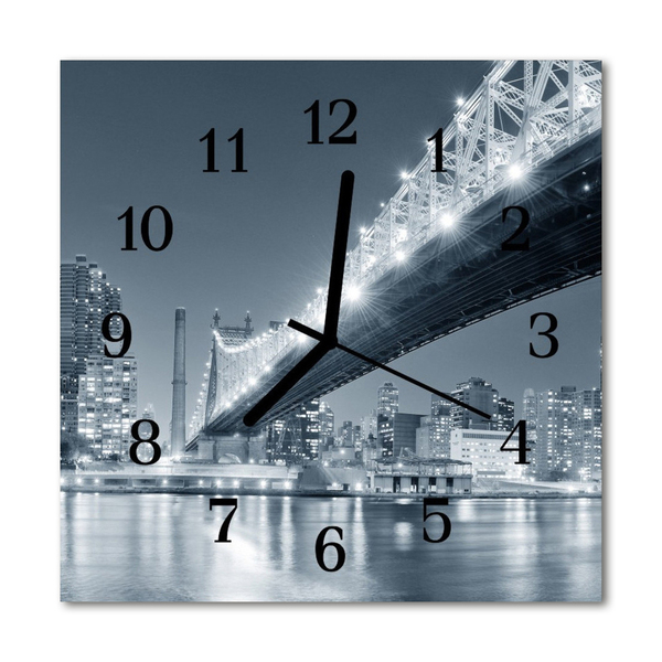 Horloge murale en verre Pont