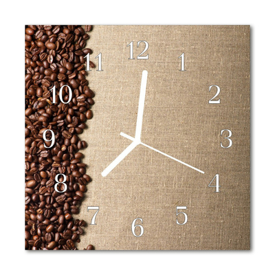 Horloge murale en verre Café en grains