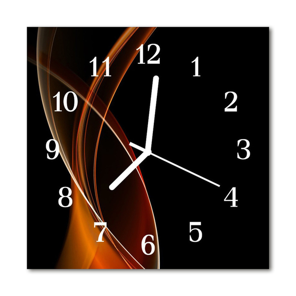 Horloge murale en verre Lignes abstraites