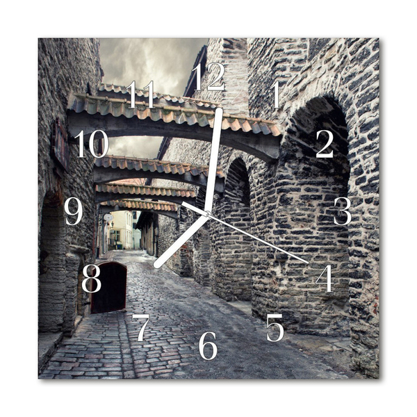 Horloge murale en verre Ruelle