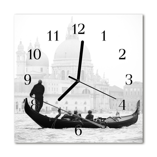 Horloge murale en verre Bateau de venise