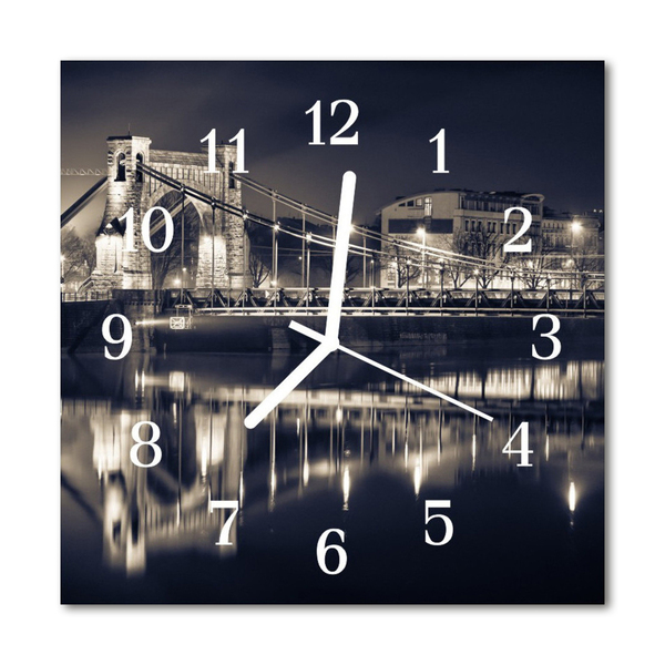 Horloge murale en verre Pont