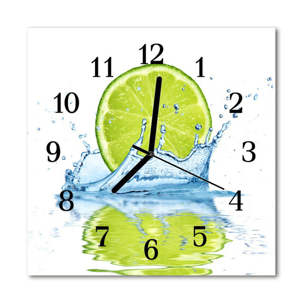 Horloge murale en verre Limes eau