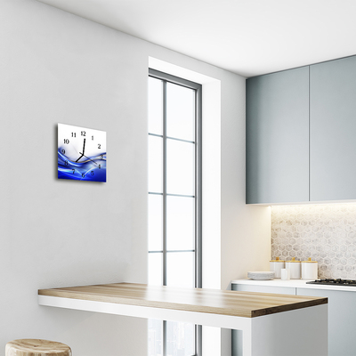 Horloge murale en verre Lignes abstraites