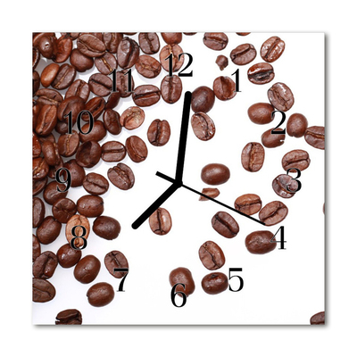 Horloge murale en verre Café en grains