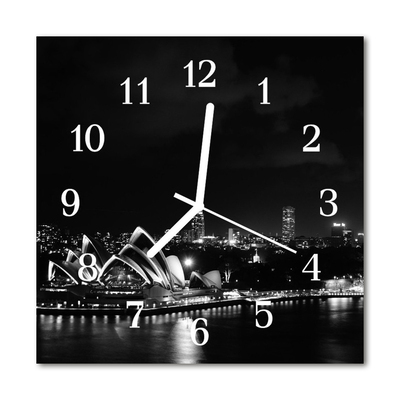 Horloge murale en verre Skyline de sydney