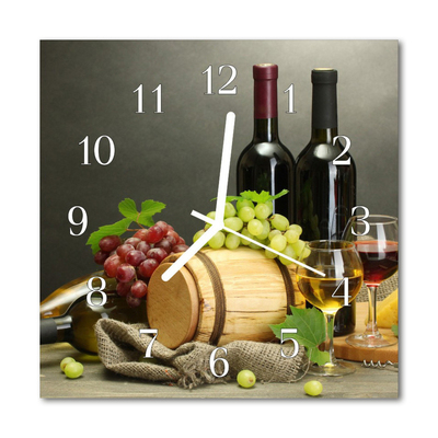 Horloge murale en verre Raisins de vin