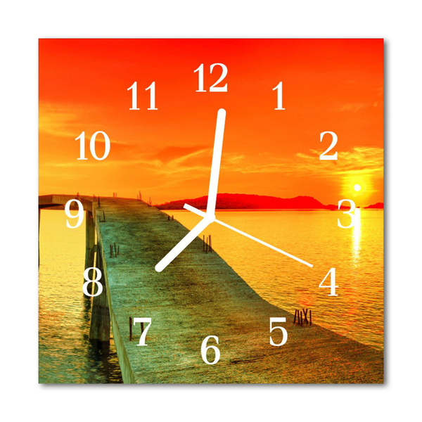 Horloge murale en verre Pont