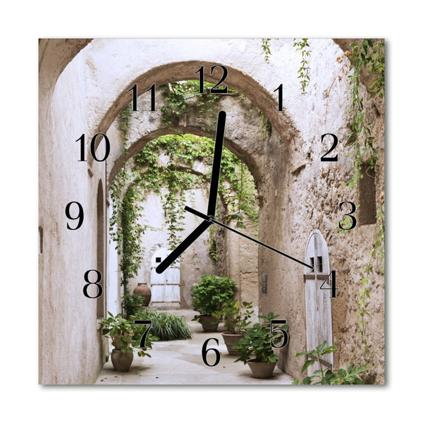 Horloge murale en verre Plantes de ruelles