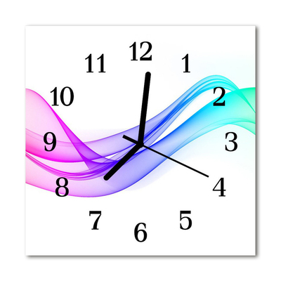 Horloge murale en verre Lignes abstraites