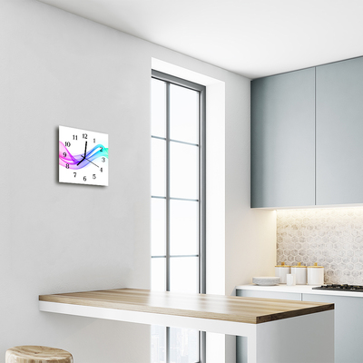 Horloge murale en verre Lignes abstraites