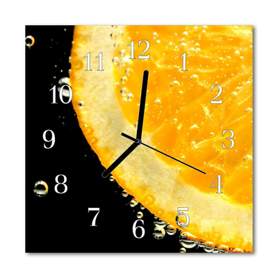 Horloge murale en verre Citron