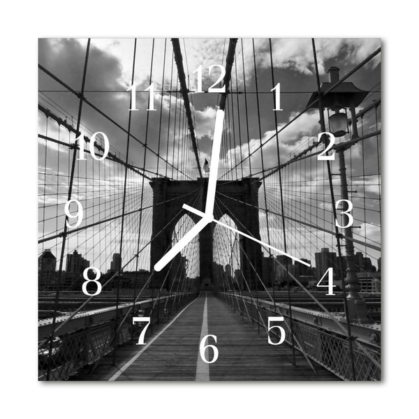 Horloge murale en verre Pont