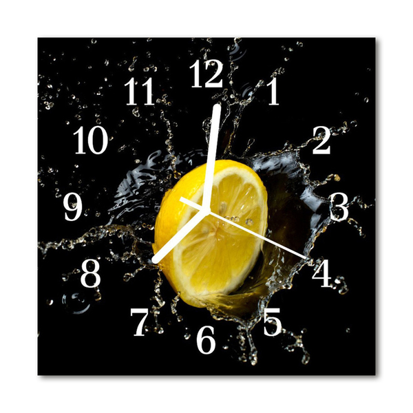 Horloge murale en verre Citron