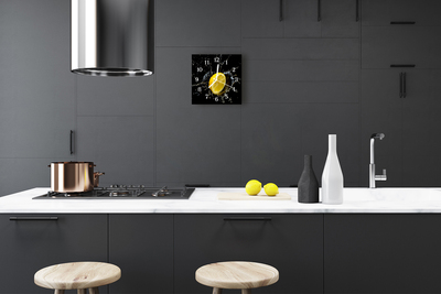 Horloge murale en verre Citron