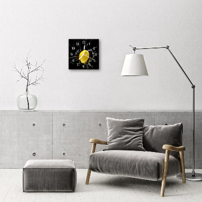 Horloge murale en verre Citron